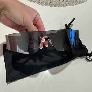 Balenciaga Black Visor Sunglasses